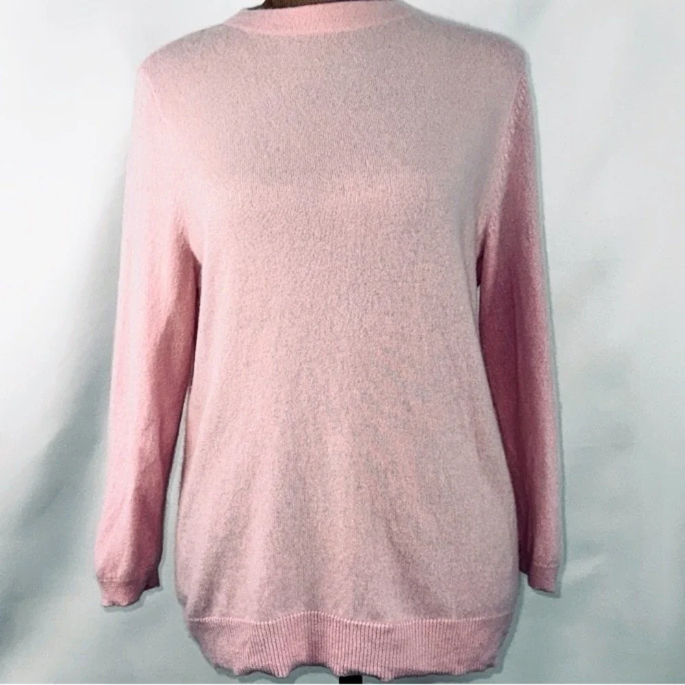 Talbots‎ Petites Pure Cashmere Sweater Pink Crew Neck Long Sleeve Top XLP